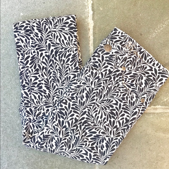 J. Crew Patterned Midrise Toothpick Ivy Jeans - Picture 2 of 7